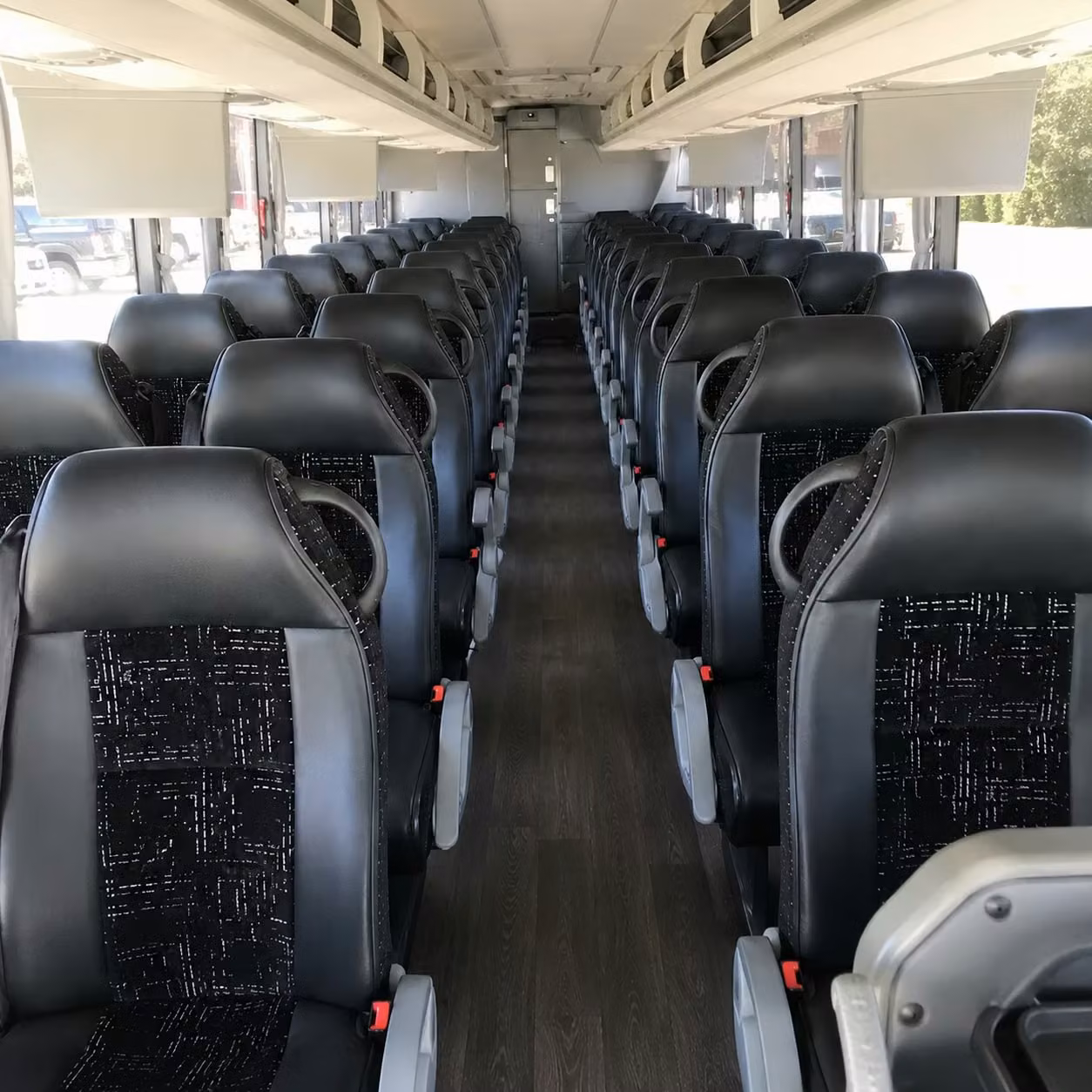 56 passenger charter bus interior