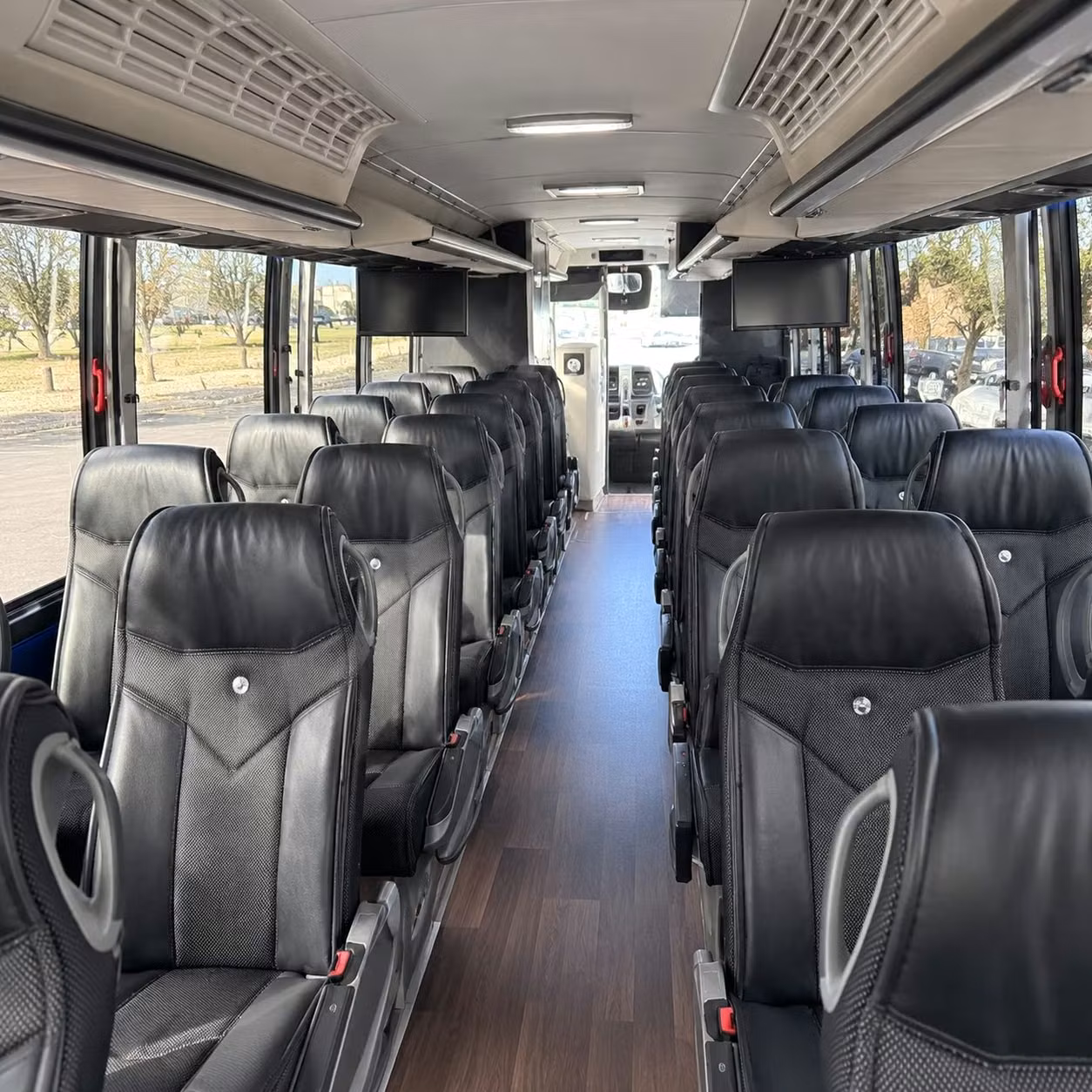 billings charter bus rental interior