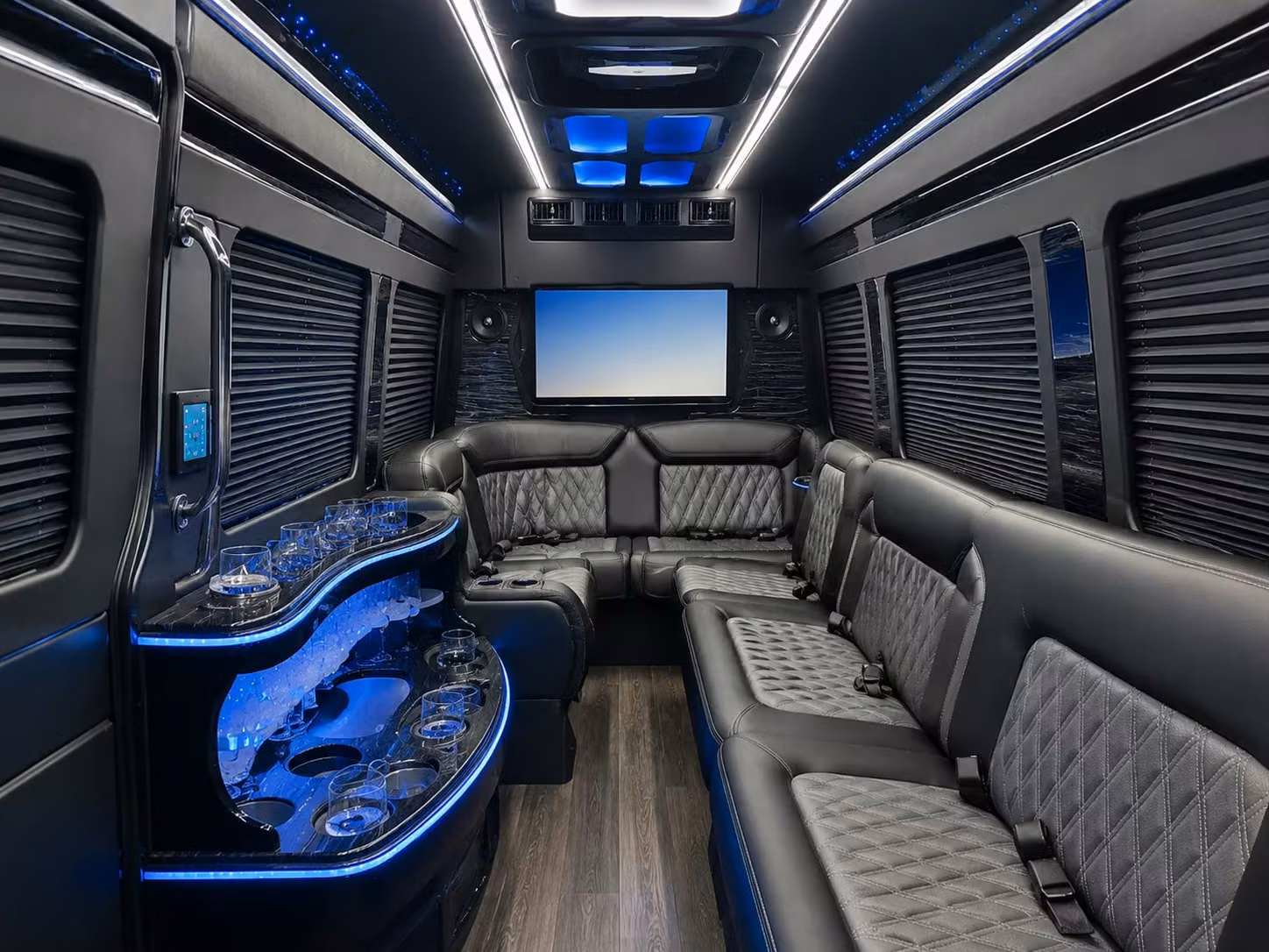 book a bridal party sprinter van or minibus for getting ready transportation in billings